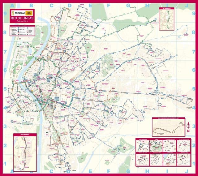 Mappa della stazione degli autobus di Siviglia
