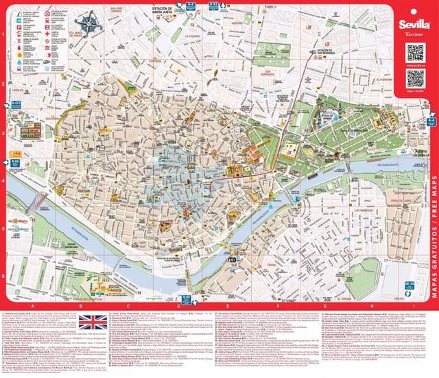 Mappa della città di Siviglia