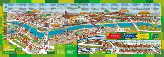 Mappa Siviglia Grande Autobus