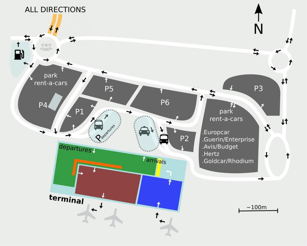 Mappa del terminal dell'aeroporto di Siviglia
